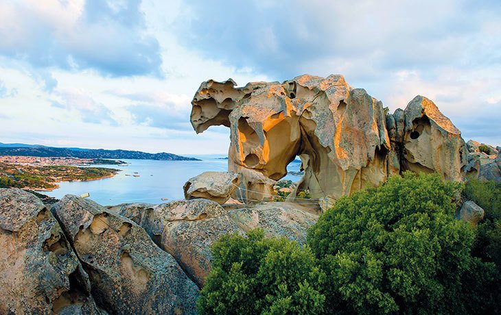 Granitfelsen in Form eines Bären auf Sardinien